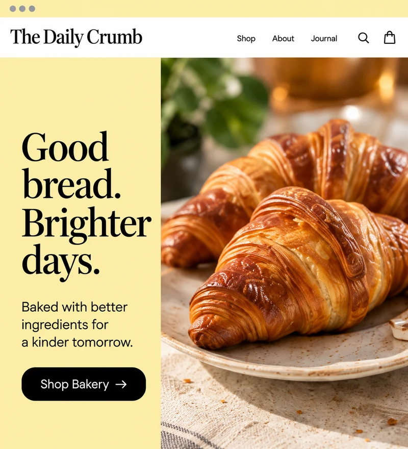 The Daily Crumb website design